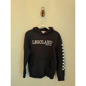 Legoland Hoodie Unisex Small Black California Souvenir Checker Sleeve